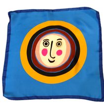 Carica l'immagine nel visualizzatore di Gallery, FOULARD SETA PRIMAVESI AZZURRO FANTASIA FS100130