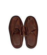 Carica l'immagine nel visualizzatore di Gallery, PANTOFOLE UOMO CUOIO DI BERARDINO 1045-43 MARRONE