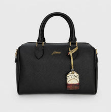 Carica l'immagine nel visualizzatore di Gallery, Borsa Bauletto Gattinoni Donna in Pelle Nera con Tracolla Pattern Stampa Planetarium