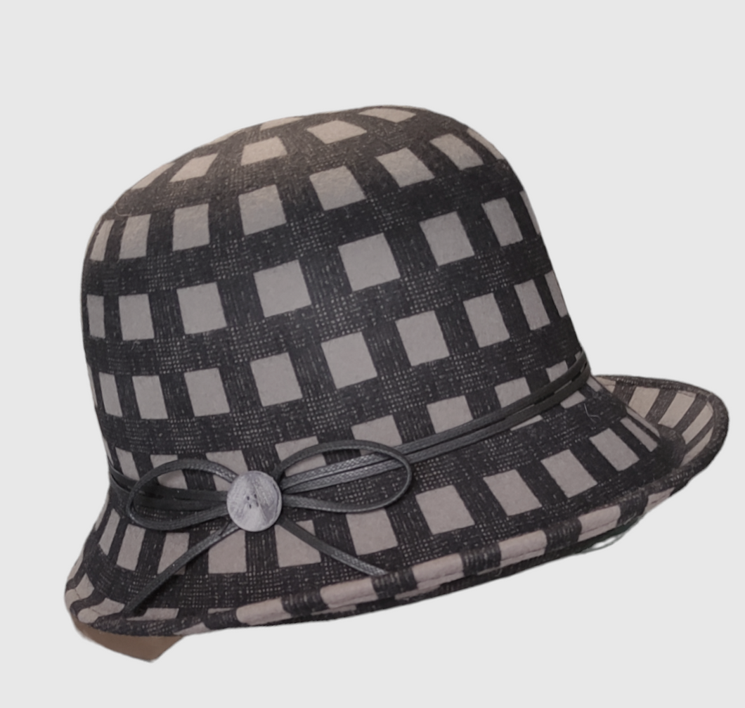 CAPPELLO FELTRO 22804 NERO-GRIGIO