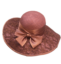 Carica l&#39;immagine nel visualizzatore di Gallery, CAPPELLO CERIMONIA PRIMAVESI MARRONE
