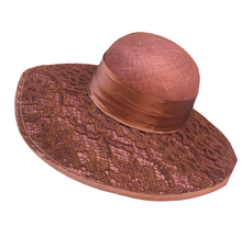 Carica l&#39;immagine nel visualizzatore di Gallery, CAPPELLO CERIMONIA PRIMAVESI MARRONE
