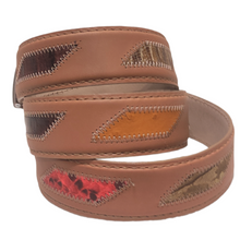 Carica l&#39;immagine nel visualizzatore di Gallery, Cintura Sportiva/Jeans Cuoio vintage 4 cm  CT200224 Cognac
