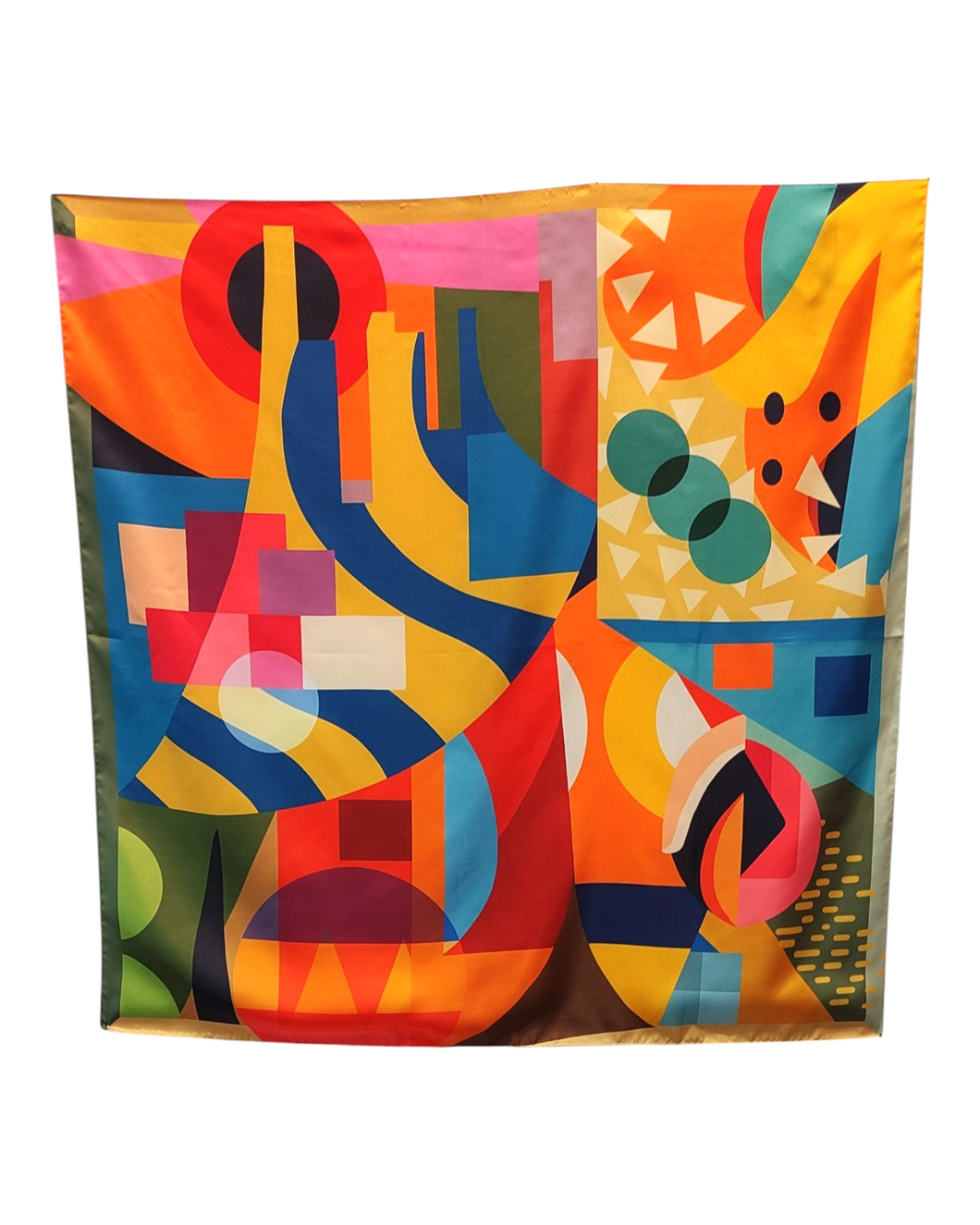 Foulard PRIMAVESI - Fantasia Multicolor Astratta, Accessorio Moda Elegante Donna FS100136
