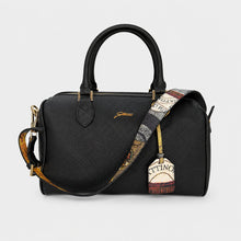 Carica l'immagine nel visualizzatore di Gallery, Borsa Bauletto Gattinoni Donna in Pelle Nera con Tracolla Pattern Stampa Planetarium
