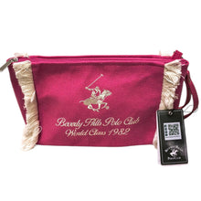 Carica l'immagine nel visualizzatore di Gallery, Borsello Beverly Hills Polo Club fucsia con frange e manicotto sganciabile
