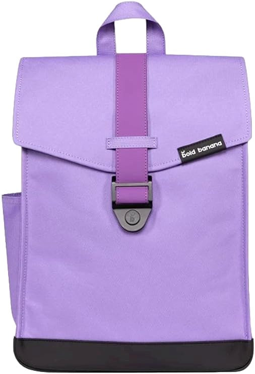 Zaino BOLD BANANA modello Envelope in tessuto lavanda con chiusura a fibbia e fondo rinforzato nero – zaino unisex dal design moderno e impermeabile