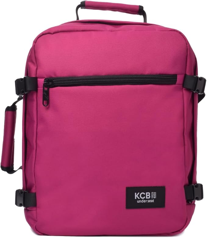 Zaino vegano KCB in materiale riciclato da bottiglie di plastica – resistente, eco-friendly e dal design moderno. Dimensioni 40x30x20 cm fucsia