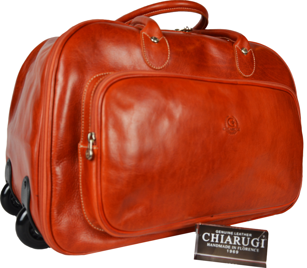 Borsone Trolley CHIARUGI BST00016 Vero Cuoio arancio