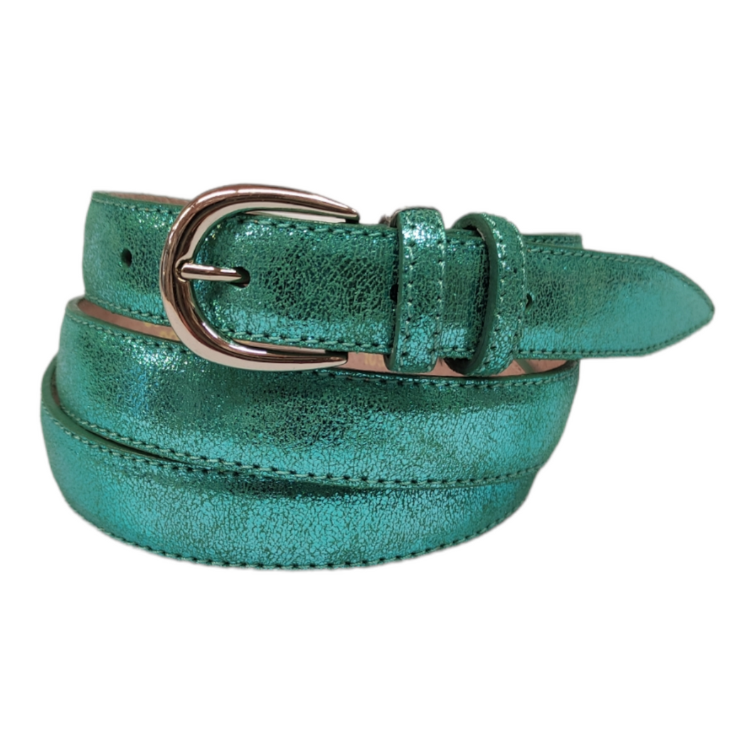 Cintura Donna  CT100001 Pelle 2,5 cm Glitterata Tiffany