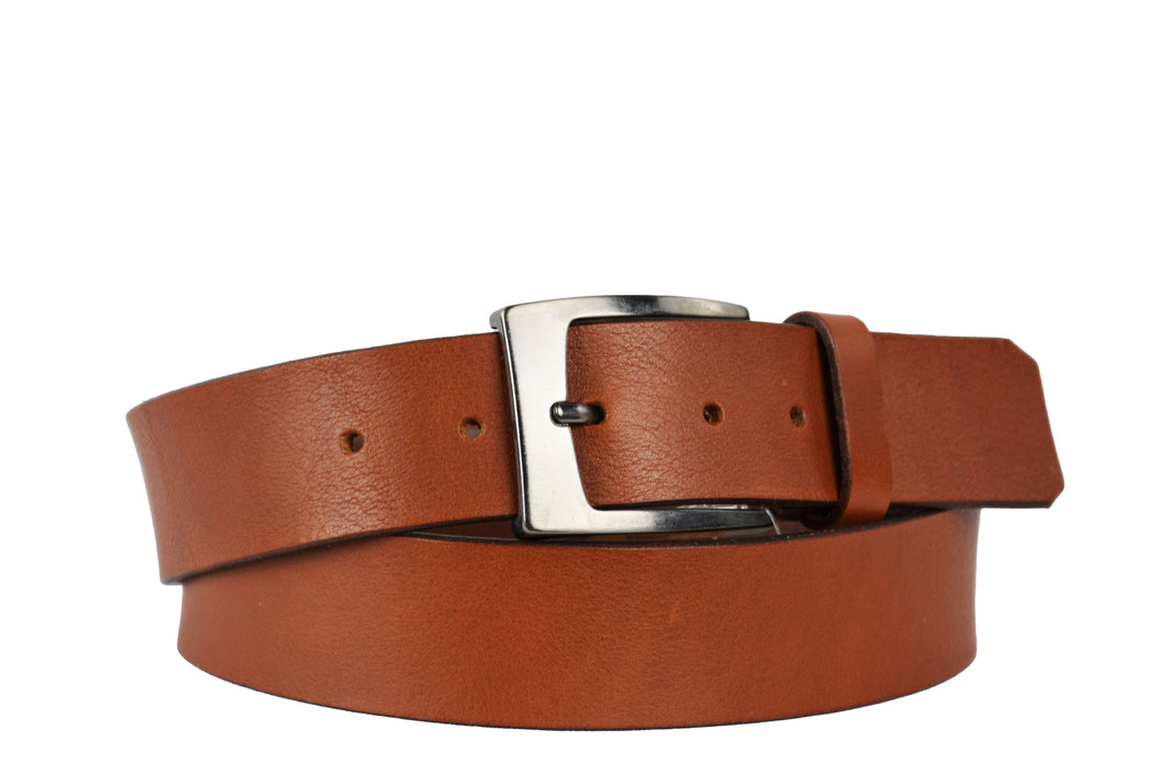 Cintura Sportiva Jeans  cuoio nappato 4 cm OLD GALLES CTJ00117 Marrone