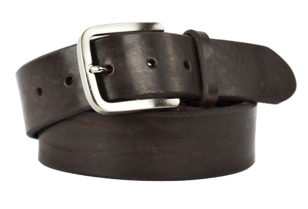 Cintura Sportiva Jeans Cuoio Vintage  4 cm OLD GALLES CTJ00126 Moro